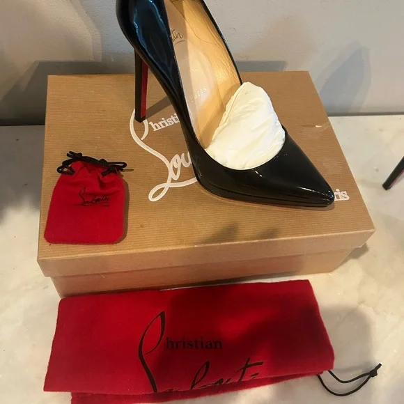 Christian Louboutin Black Pigalle Plato 120 SZ 37 Leather Pumps - Picture 3 of 13